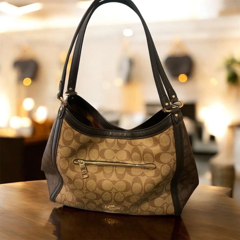 Elegant Brown Designer Shoulder Bag